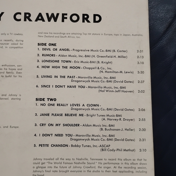 JOHNNY CRAWFORD LP - Picture 5 of 6